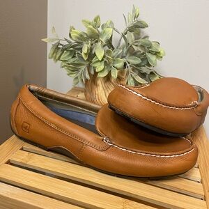 Sperry Men's Tan Leather Slip-On Loafers Size 10